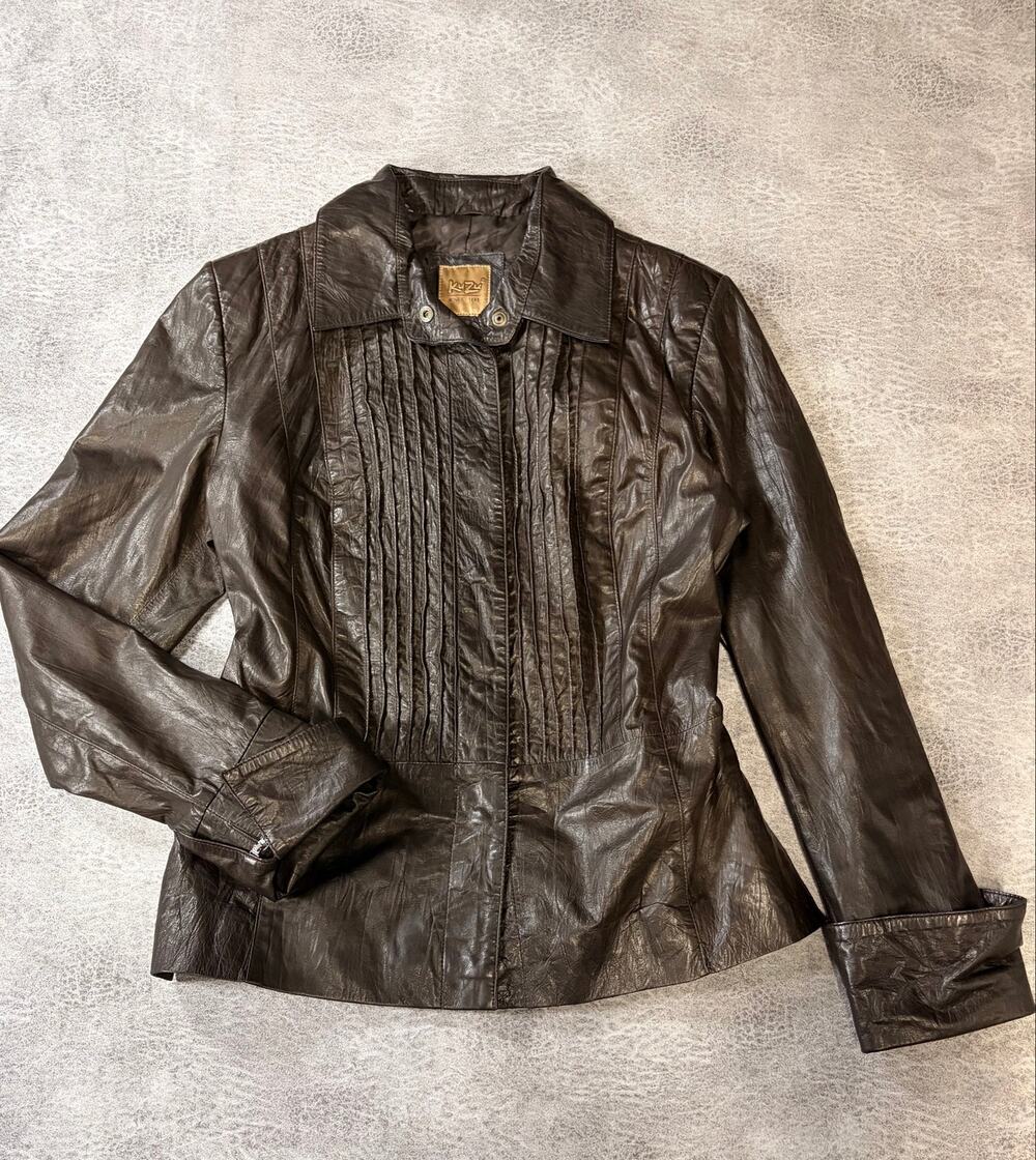 Brown Vintage Tailored Leather Jacket
